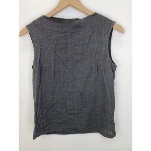 Sahza Sleeveless Solid Tank Tops Gray Size Small